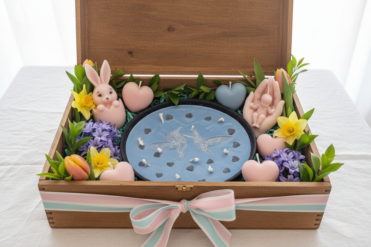 Frühlingskerzenbox