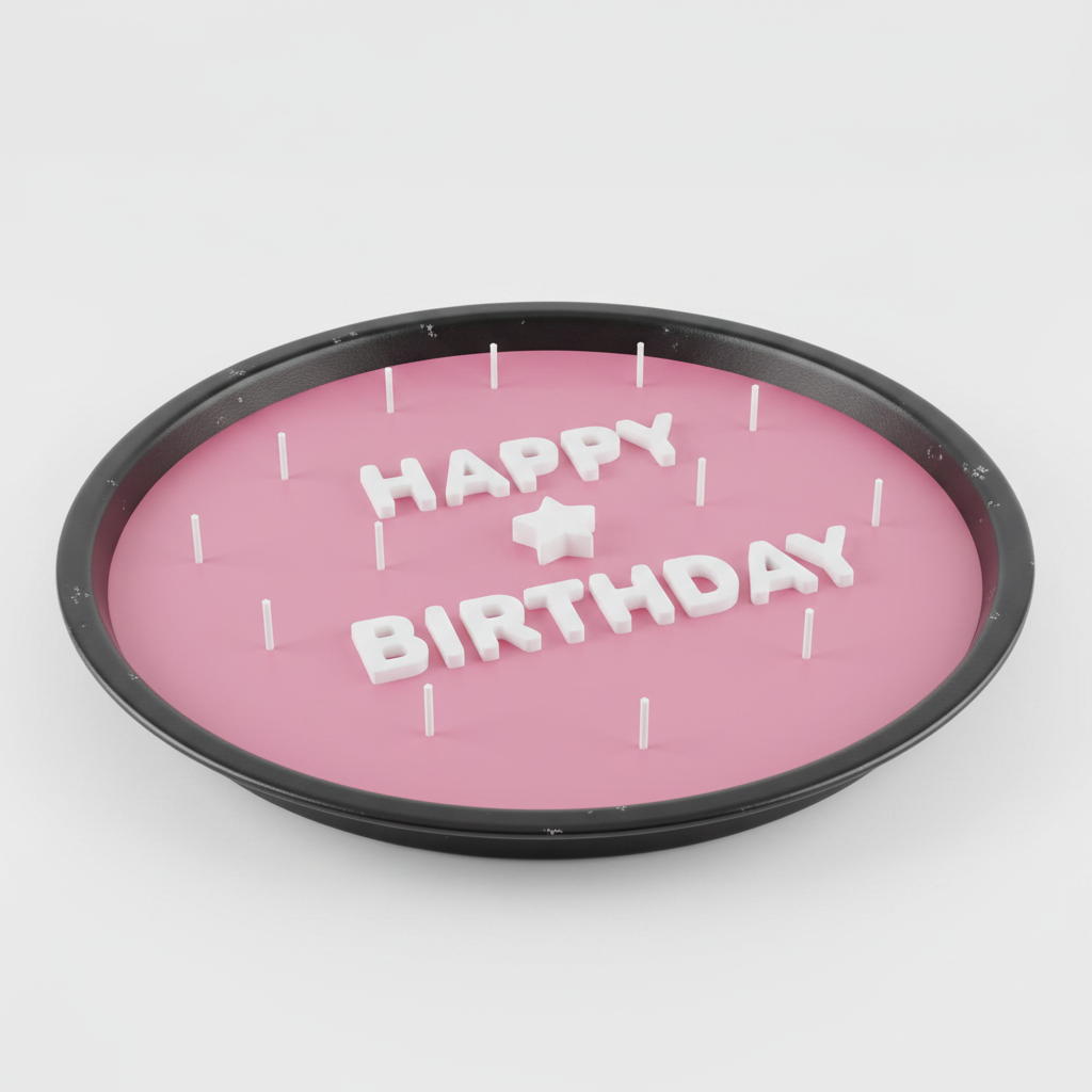 Tischofen mit Wunschtext – Happy Birthday