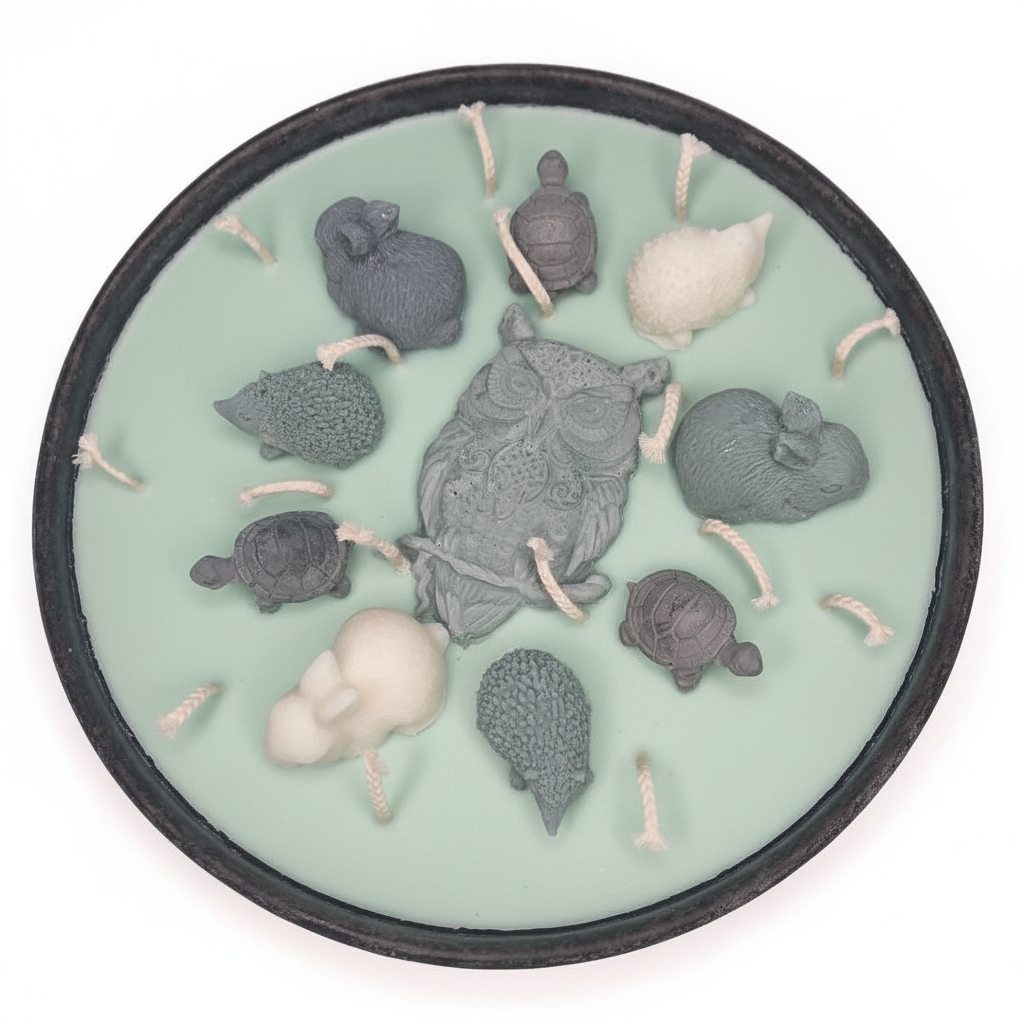 Tischofen mit Eule – Draufsicht 2